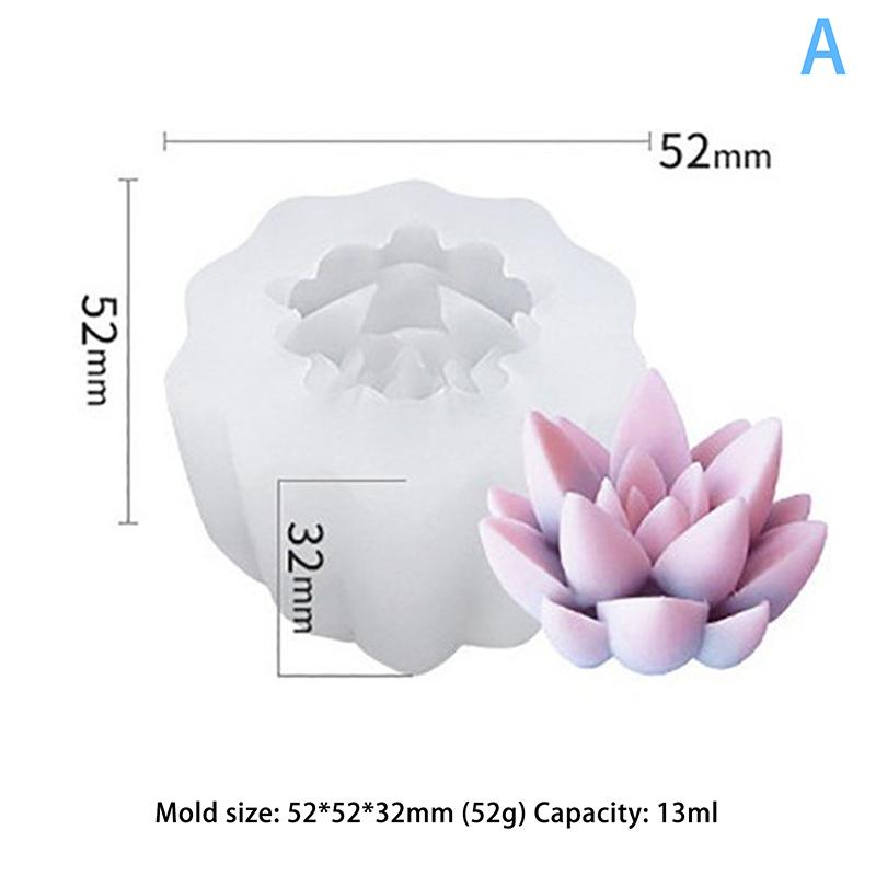 Moldes de Silicone para Velas Suculentas DIY 3D Cacto Flor Plantas Molde de Fundição Para Velas DIY Fondant Sabão Artesanato em Resina Epóxi