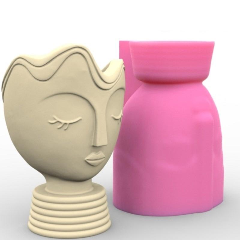 Handmade Abstract Person Shape Silicone Craft Mold for Unique Succulent Planter and Abstract Succulent Pots Artisans