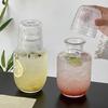 Wasserkaraffe und Glas Set Vintage Nacht Trinkbecher Set Klares Nachttischglas Saftkrug für Wasser Tee Saft