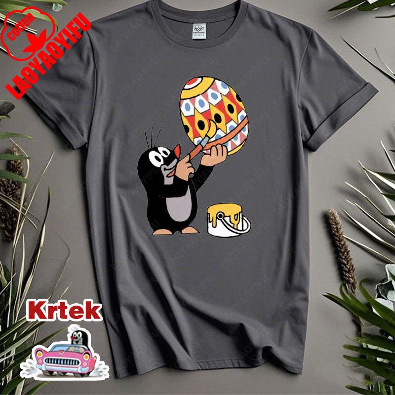 

The Mole Story Krtek Vintage Cartoon Anime Shirt Short Sleev Men Women Cotton Round Neck Casual Loose Funny Kid Fashion Tshirt 4XL
