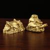 Brass - Small Money Pair Thousand-Year Fu Lu Shou Three-Generation Turtle Ornaments W