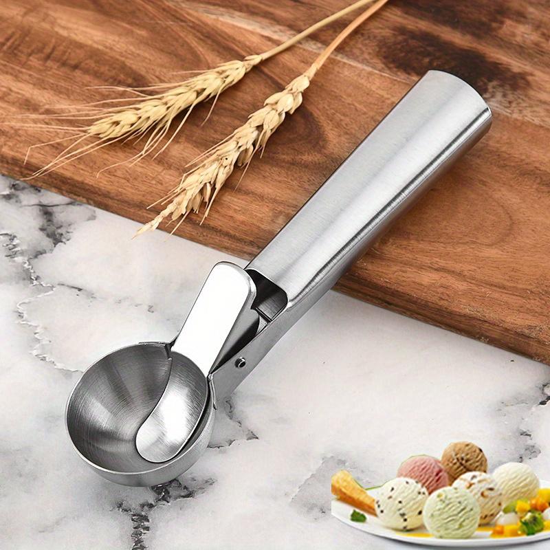 

Premium Stainless Steel Ice Cream Scoop with Trigger - Ergonomic Design for Frozen Yogurt, Gelato & Sundaes - Dishwasher Safe Kitchen Accessory