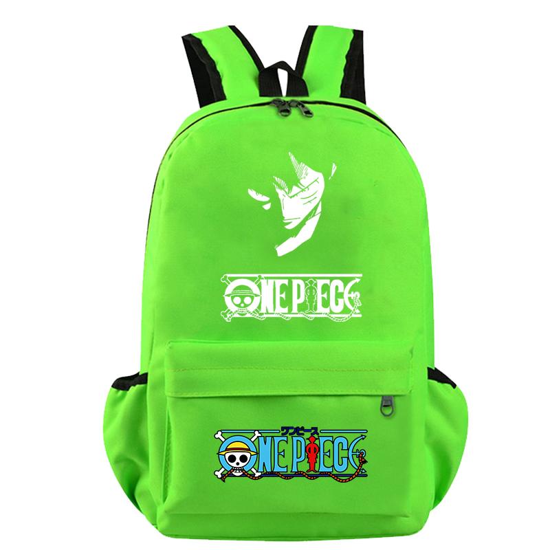 Anime One Piece Bag Large Capacity Sweet Soft Backpack for Boy Girl Children Teenager Back To School Bag Leisure Travel Bag College Canvas Bagpack