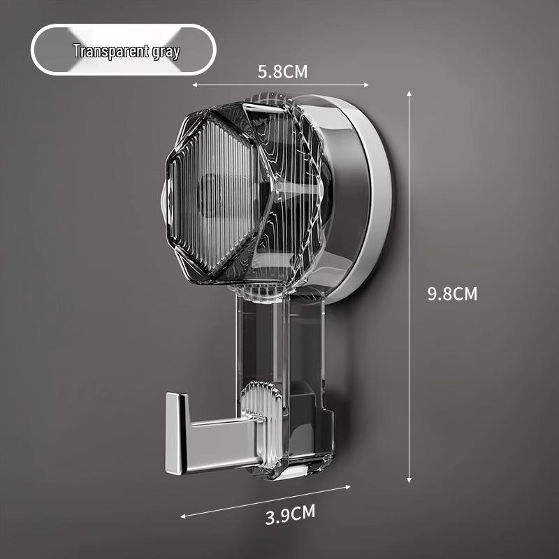Rotating Suction Cup Hook: No-Drill, Strong Load-Bearing for Kitchen, Bathroom, or Shower Use