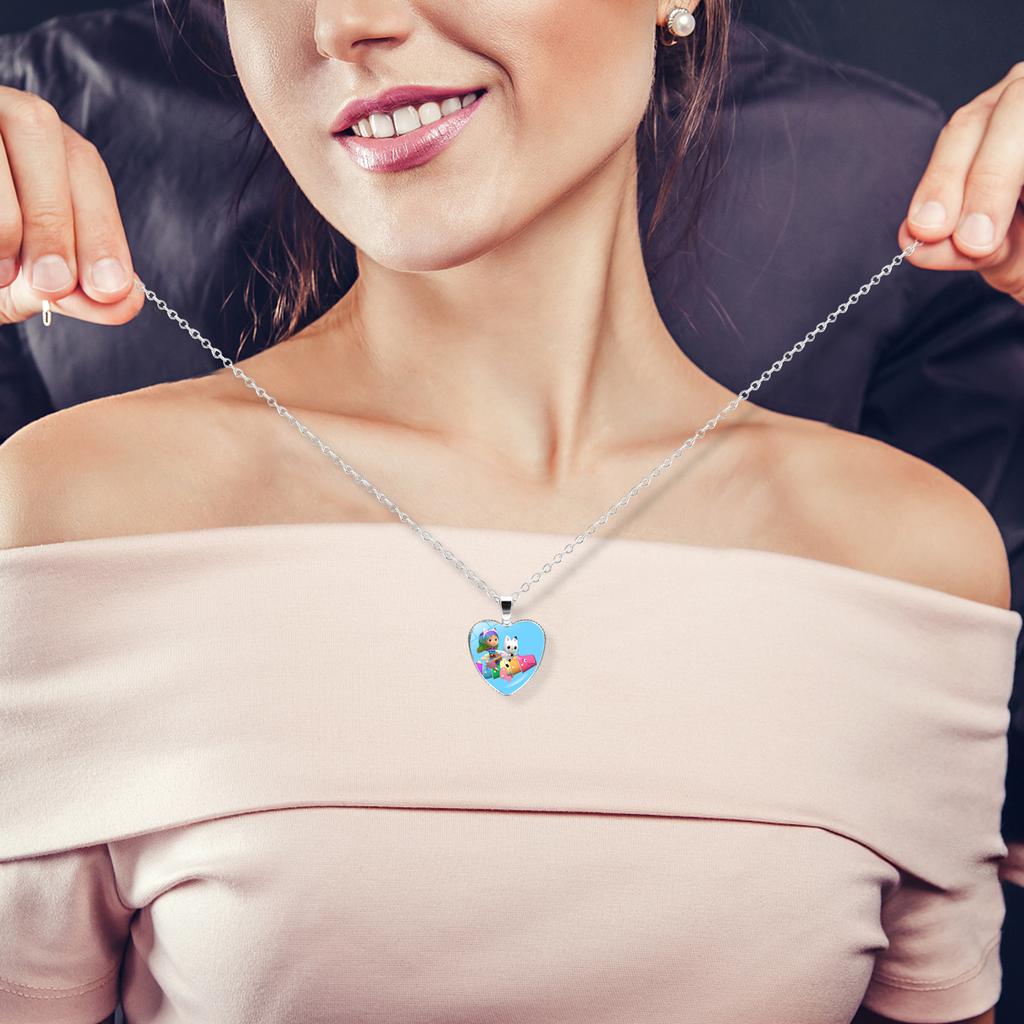 Love Necklace Jewelry Girl Gift Cartoon Peach Heart Pendant Necklace