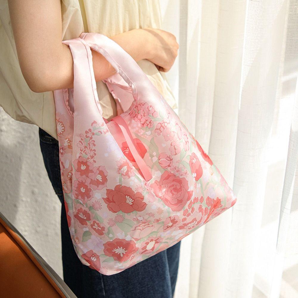 

Floral Bow Knot Wrist Bag Storage Bags Cheongsam Accessories Portable Flower Handbag Outdoor красный
