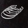 Set of 6 Elegant Star Open Cuff Bangles Trendy