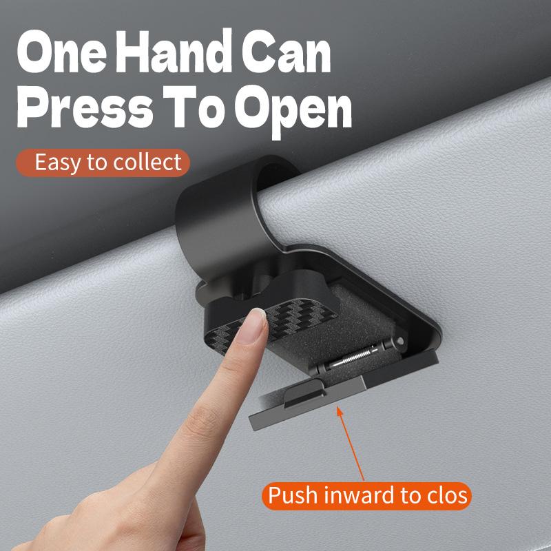Sunglass Holder for Car Sunglasses Holder and Ticket Card Clip Universal for Different Size Glasses Car Visor Accessories