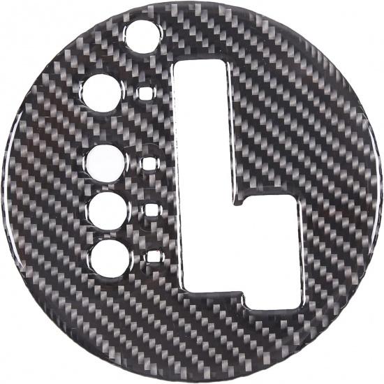 Daeiclru Soft Carbon Fiber Central Control Gear Shift Panel Trim Compatible with Nissan 350z 2003-2006, Gear Shift Panel Decoration Cover Sticker,