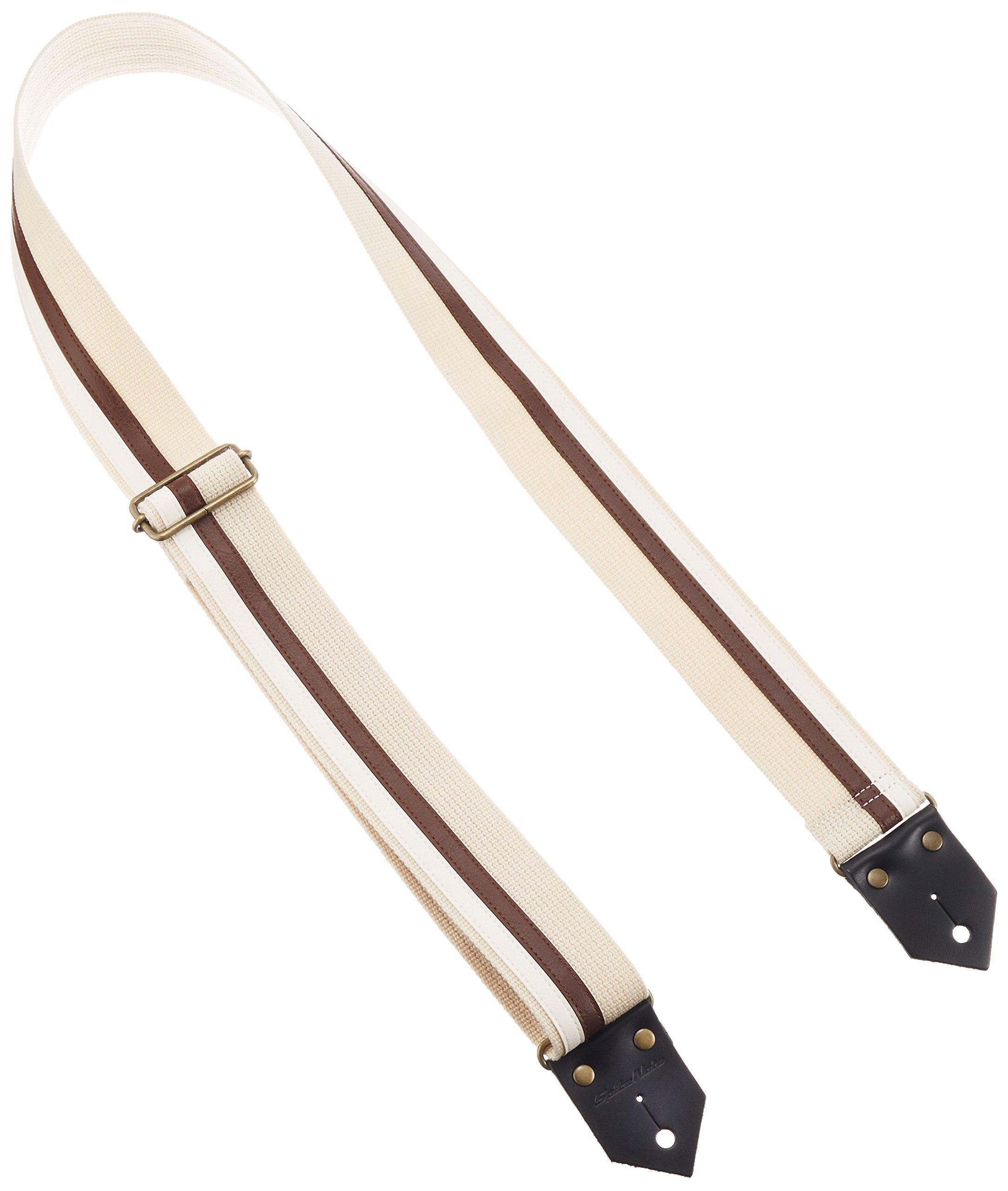

Spice Note Guitar Strap Ivory ES-C5022/VWN Brown/White