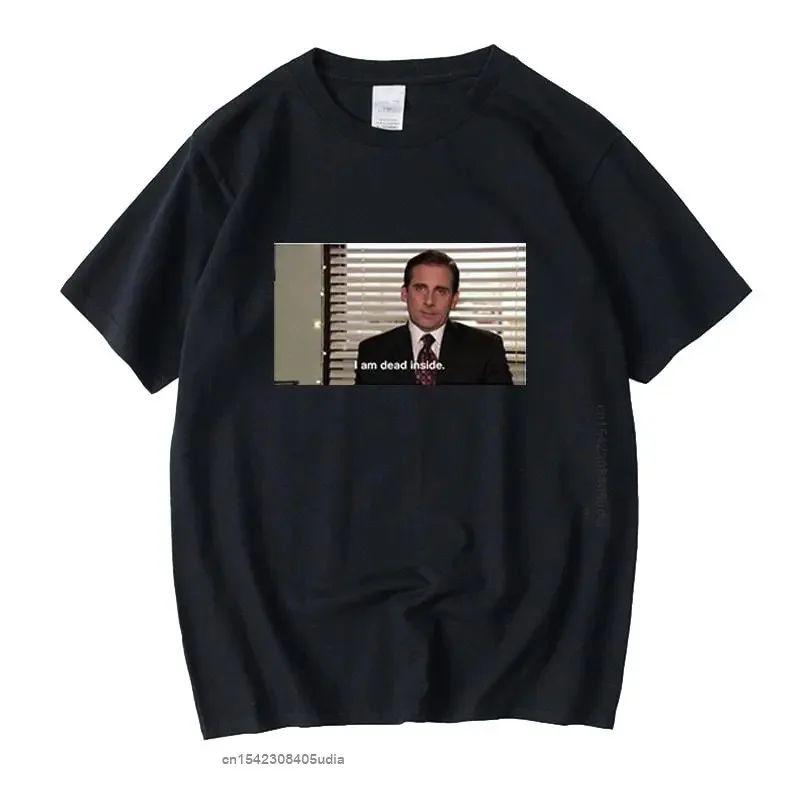 Hip Pop Y2k Graphic Short Sleeve Dwight Schrute T Shirt The Office Tv Show Tops Crew Neck TShirt for Men Summer Funny TShirts