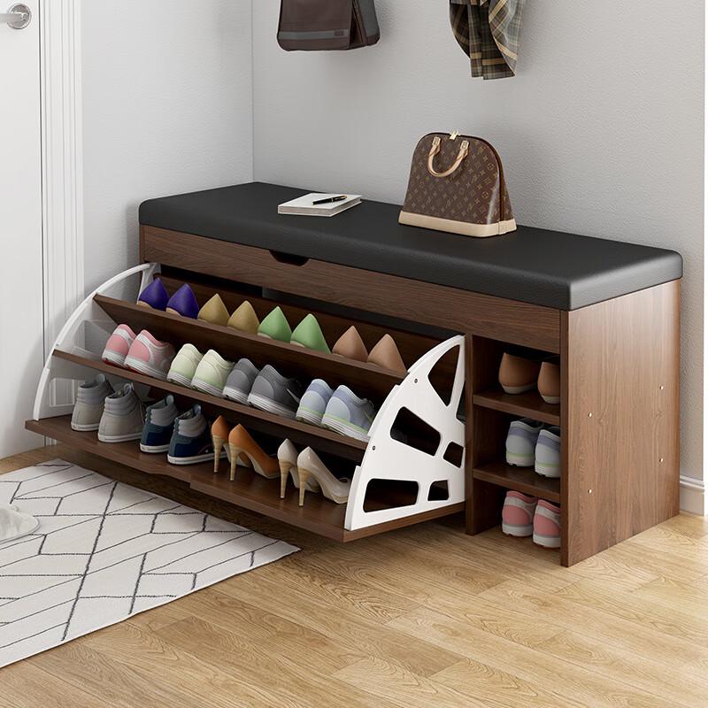 Changbaosen Entryway Flip-Top Shoe Cabinet with Bench