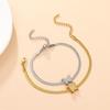 2026 jewelry niche women's snake bone chain bracelet women's non-fading 18K gold frosted butterfly stainless steel jewelry