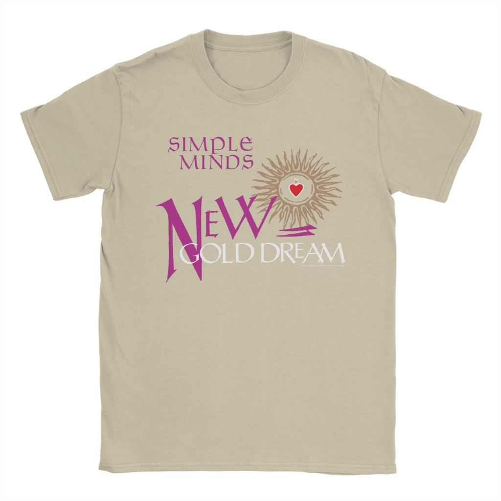 Herren T-Shirt Simple Minds New Gold Dream Geniales Baumwoll-T-Shirt Kurzarm T-Shirt Rundhalsbekleidung Geburtstagsgeschenk
