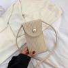 Colorful Woven Crossbody Straw Bag: Cute Cotton Rope Design, Perfect for Cell Phones - A Stylish Single Shoulder Bag for Women