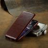 Retro Leather Phone Case iPhone 16 15 14 13 12 11 Pro Max 16Plus 16E Vertical Flip Genuine Leather Hard Back Cover