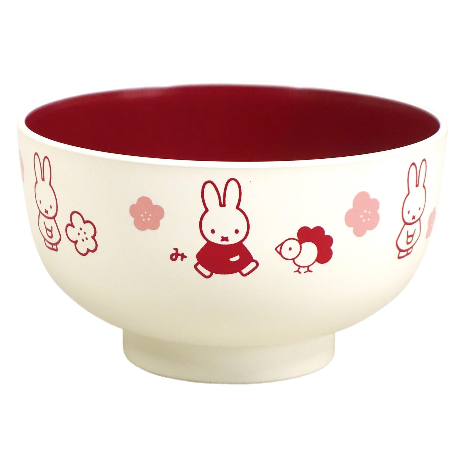 

Dick Bruna Lacquered Soup 12 x Honoka Made in Item Number 418518 Miffy Bowl, Approx. 7cm, (Flower) Design, Japan, белый