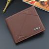 Casual Male Bifold Wallet Business Credit Card Holder Portable Coin Pocket  Male