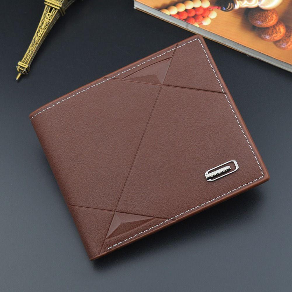 Casual Male Bifold Wallet Business Credit Card Holder Portable Coin Pocket  Male