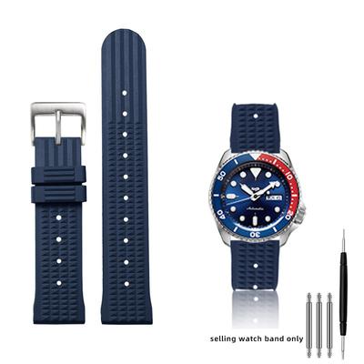 20mm 22mm Rubber Watchband For Seiko IWC Citizen Waffle Strap Bracelets Fashion Universal Mens Diver Silicone Sports Watch Band