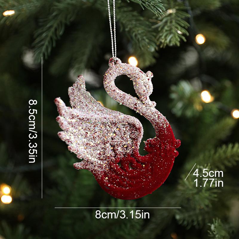 1PC luxurious velvet Christmas decoration easy to hang Christmas decoration exquisite and cute snowflake deer pendant