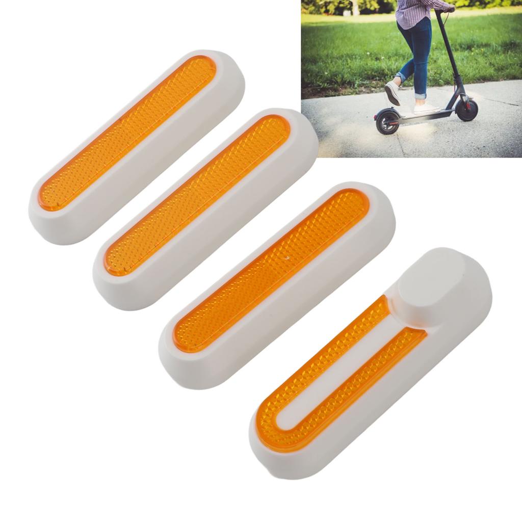 Roller Reflektorstreifen Tragbar Universal Elektroroller Reflektor für Xiaomi Serie M365 PRO 1S PRO2 MI3 Modelle Weiß