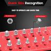 Nut and Bolt Thread Checker, Bolt Size and Thread Gauge, Aluminum Alloy Metric Thread Bolt Size and Thread Gauge, Wall-Mountable Bolt Thread Identific