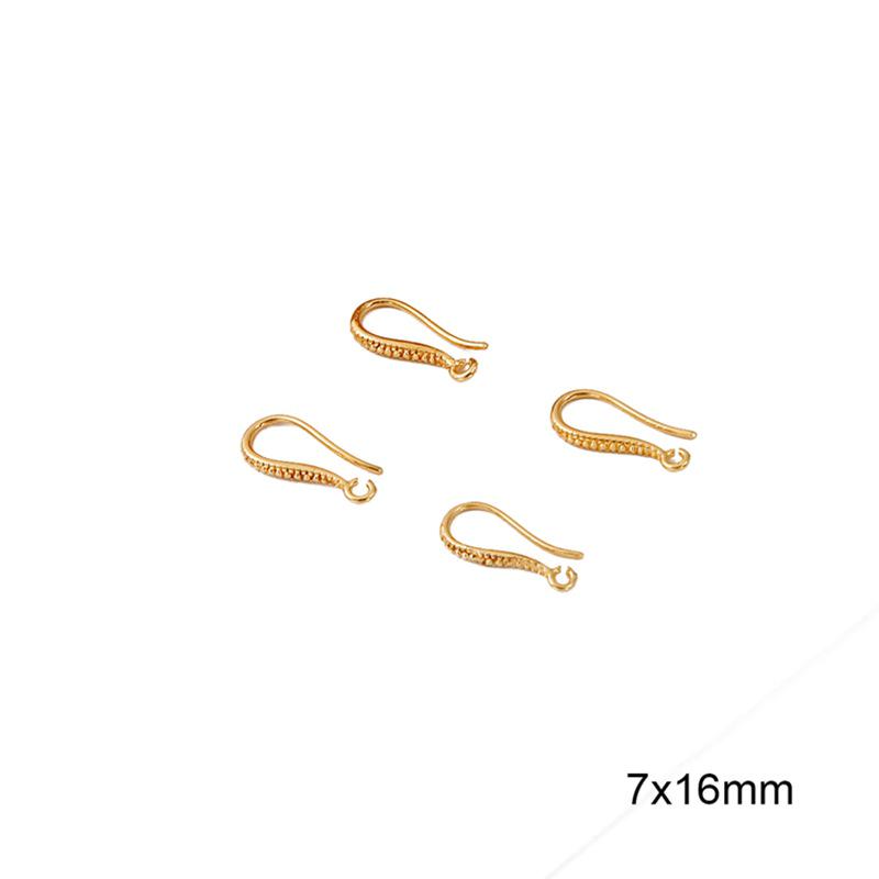 18K Gold-Filled Tarnish-Resistant Ear Hooks with Bead Cup for DIY Tassel Stud Earrings
