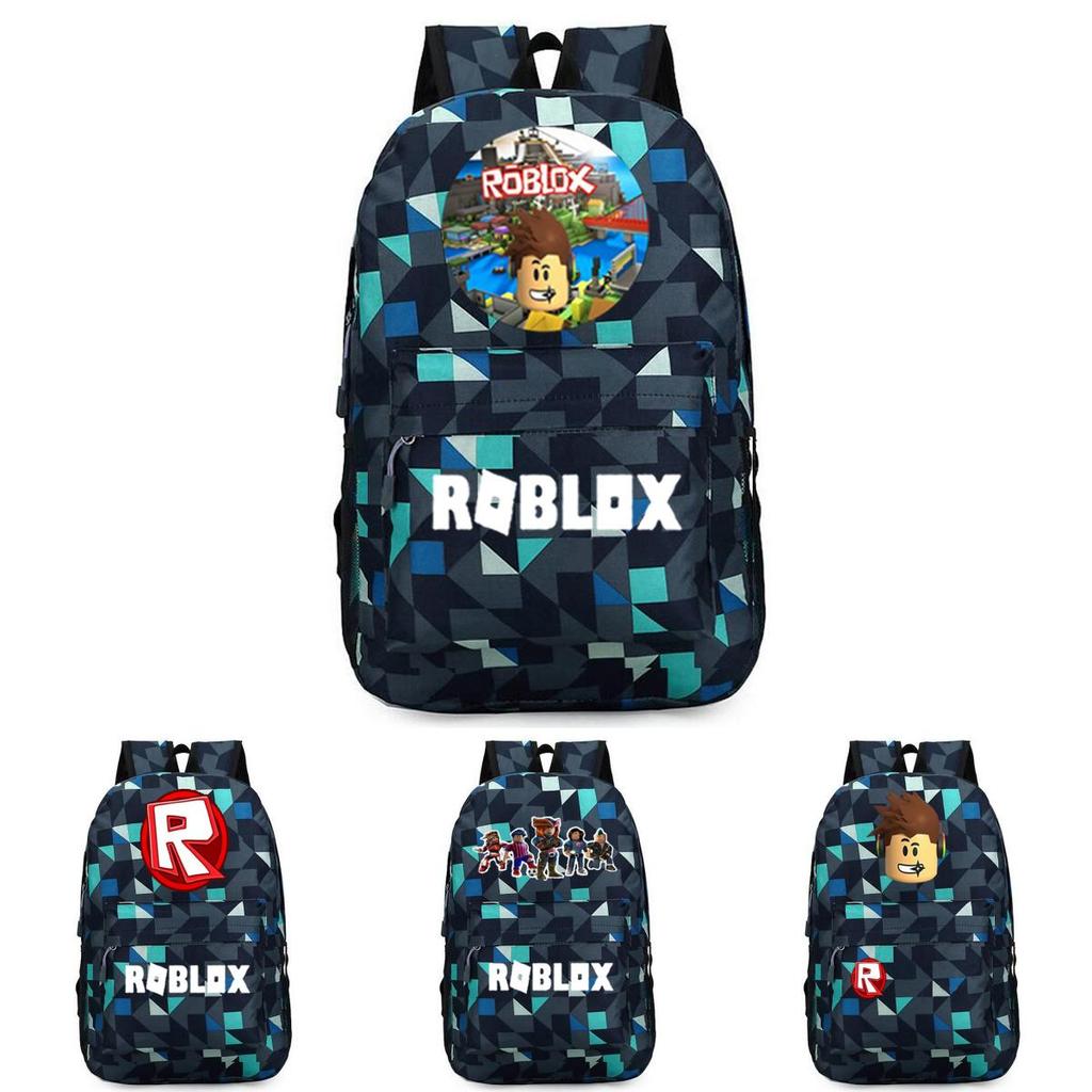 Stilvoller Roblox-Rucksack für Kinder mit lebhaftem Cartoon-Muster und großem Fassungsvermögen
