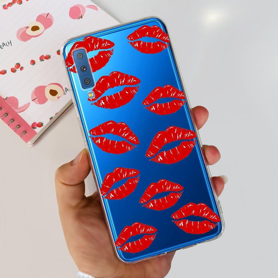 Silicone Cover For Samsung Galaxy A7 2018 Case A750 A750F Case Clear TPU Fashion Phone Case For Samsung A 7 2018 SM-A750F Fundas