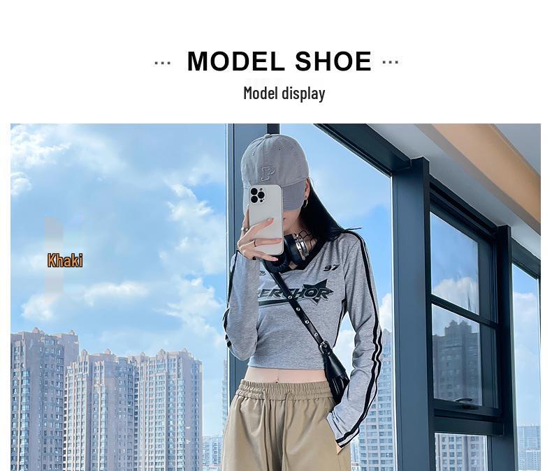 Women's Khaki High-Waist Wide Leg Work Pants - Autumn 2025 Collection