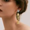 A Pair New Trendy Vintage Metal Earrings Creative Fashion Drop Earrings Summer Jewelry Beach Party