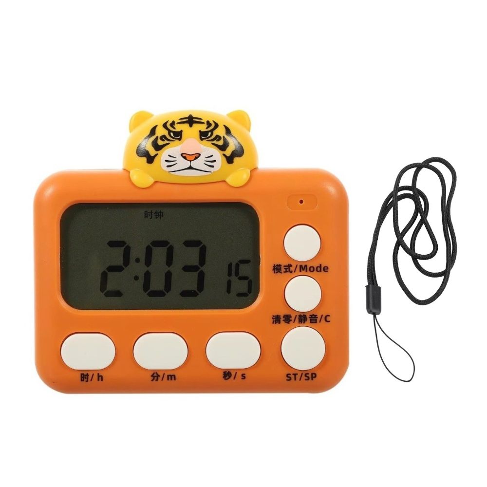 Foldable Stand Digital Timer Tiger Countdown Clock New Cartoon Animal Timer For Students