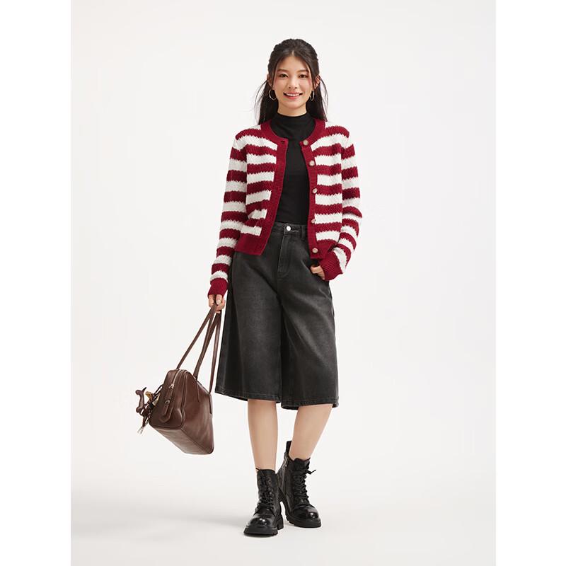 Hotwind Women's 2026 Spring Exquisite Striped Cardigan