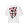 X Mr Doodle Collab Casual Sport Round Neck Short Sleeve T-Shirt Women Tops White 530659-52