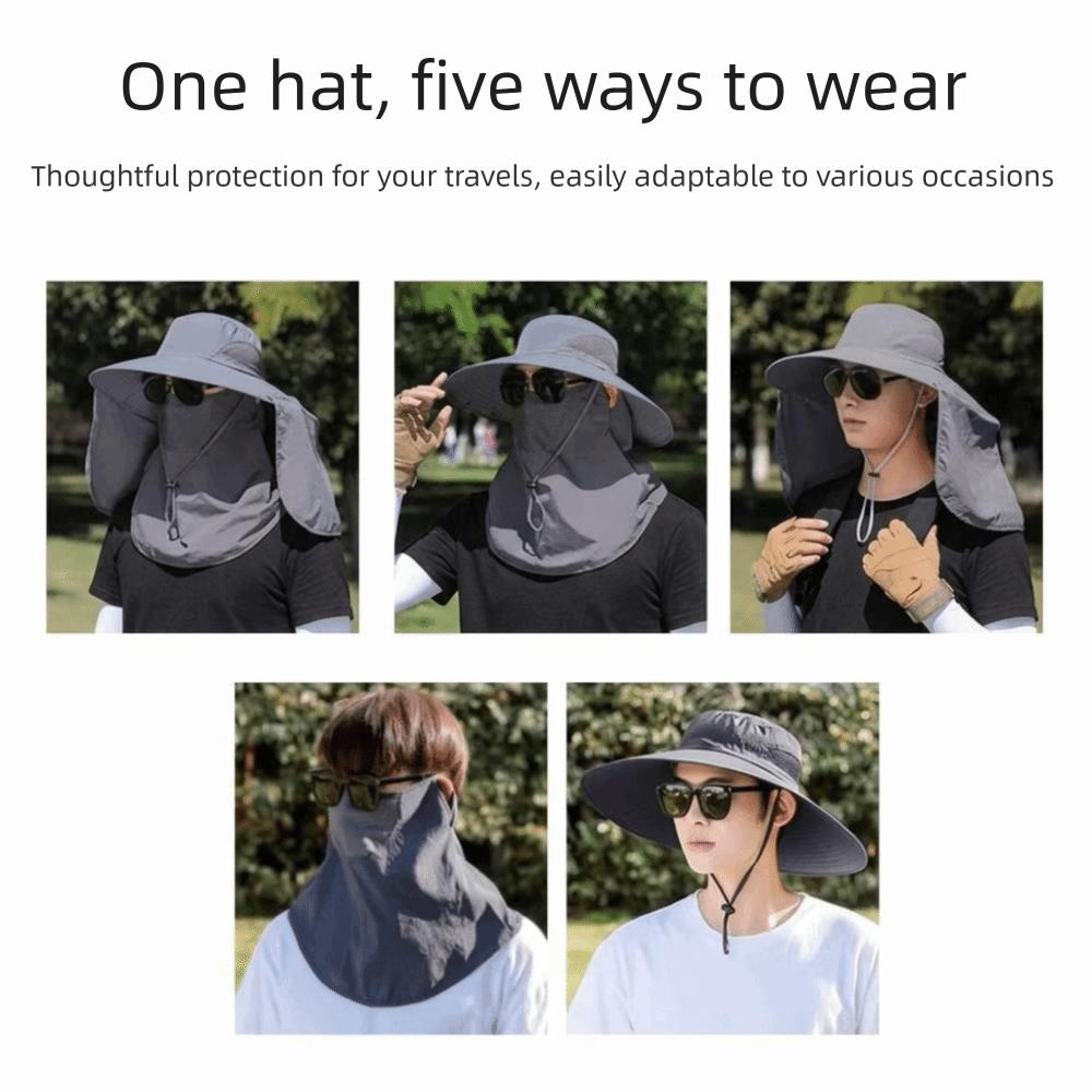 UV Protection Sun Protection Hat Breathable Face Covering Sunhat Casual Women Fisherman Hat  Summer
