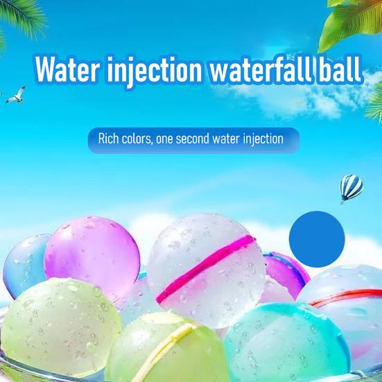 Reusable Water Balloons Magnetic Self Sealing Water Bombs for Kids Eco-Friendly BPA-Free Silicone Outdoor Summer Pool Beach Water Fight Toys