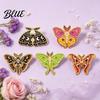 Vintage Insect Jewelry Enamel Moth Brooch Cartoon Alloy Lapel Pin Men Artistic Badge Women Accessories for Suit Dress Coat Scarf Retro Clothing