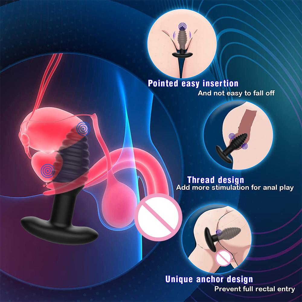 360 Degree Rotating Beads Male  Prostate Massager Anal Vibrators Remote Control Vibrating Butt Plug Adults Sex Toys For Men Gay