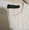 [USED] Polo Ralph Lauren Cable Knit Sweater, Size Small, White