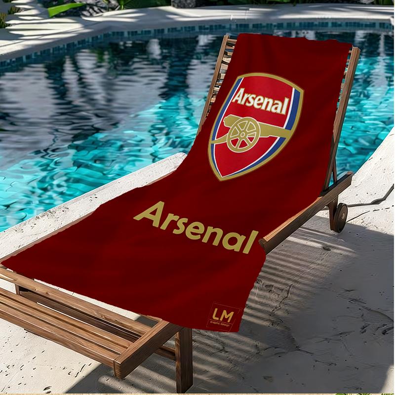 Football Team F.C Print Beach Towel, Versatile Lightweight Absorbent Beach Towel for Pool Surf Yoga Bathroom, Perfect Birthday Holiday Gift
