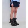 Chaussures à boucle de ceinture, Bottes rétro mi-mollet à talons épais, Bottes de niche pour filles