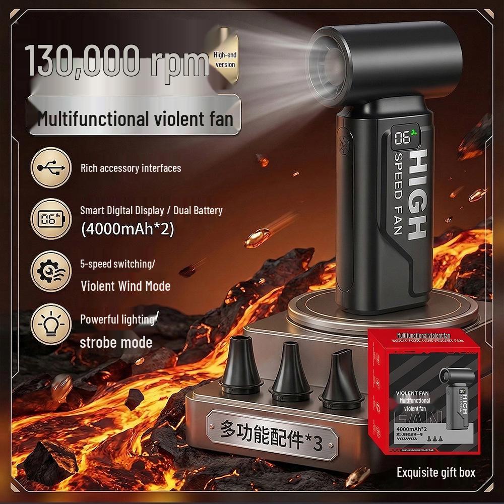

High-Speed Portable Mini Hair Dryer & Vacuum Cleaner with USB 13.9*6.6*3.7 cm