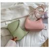 Cute Solid Color Small Square Bag Lightweight Portable Single Shoulder Armpit Bag for Students School Daily