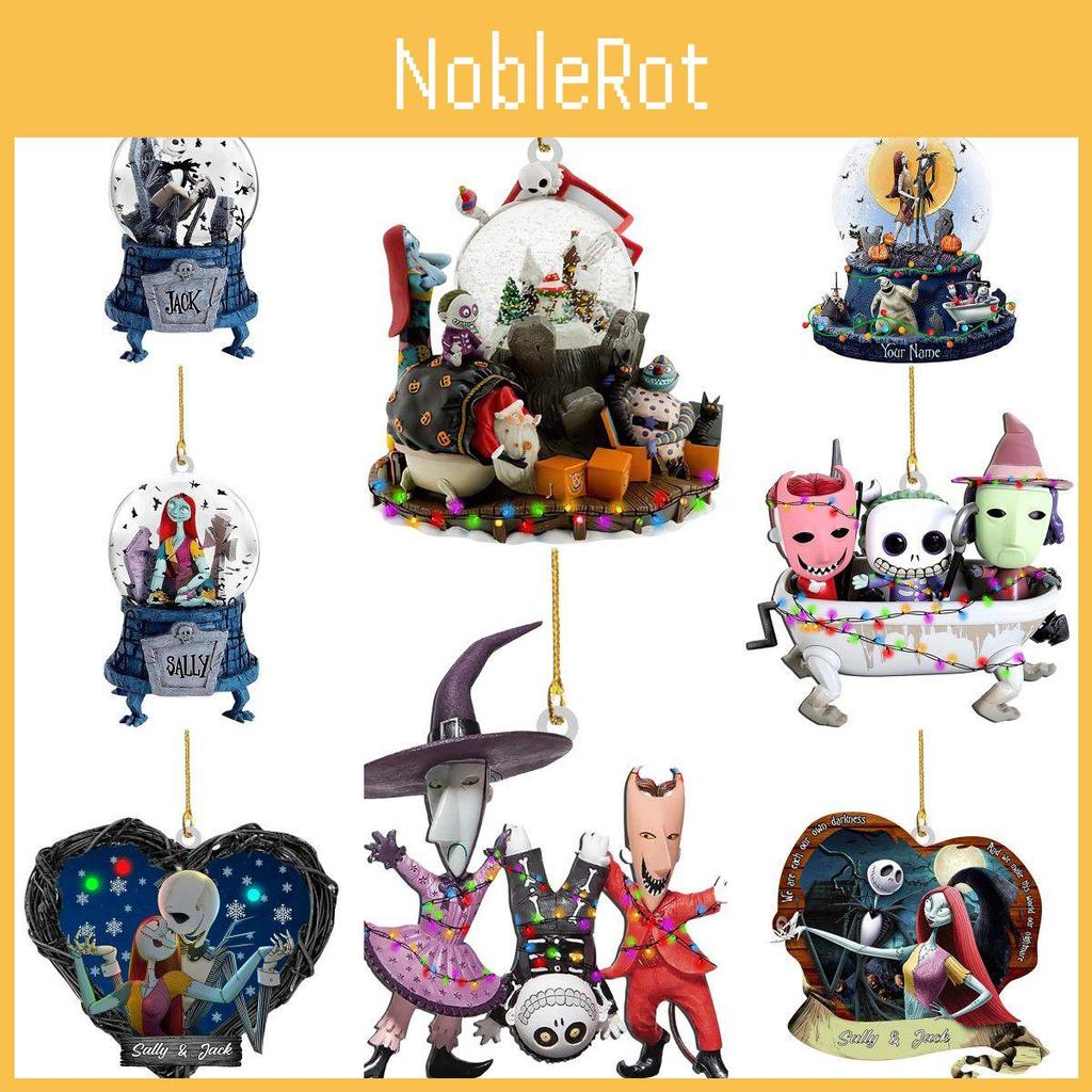 Nightmare Before Christmas Jack Sally Xmas Tree Acrylic Pendant Decoration