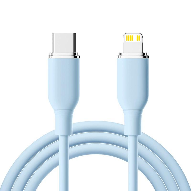 Factory 5A PD Fast Charging Liquid Silicone Type-C PVC Jacket USB Cable 1/2/3M Mobile Phone Flex iPhone for for