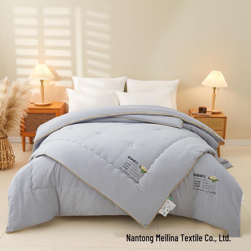 Crystal Home Textiles Silk and Mulberry Quilt: Thick Zippered Spring & Autumn Parent-Child Quilt, Winter Gift Edition.