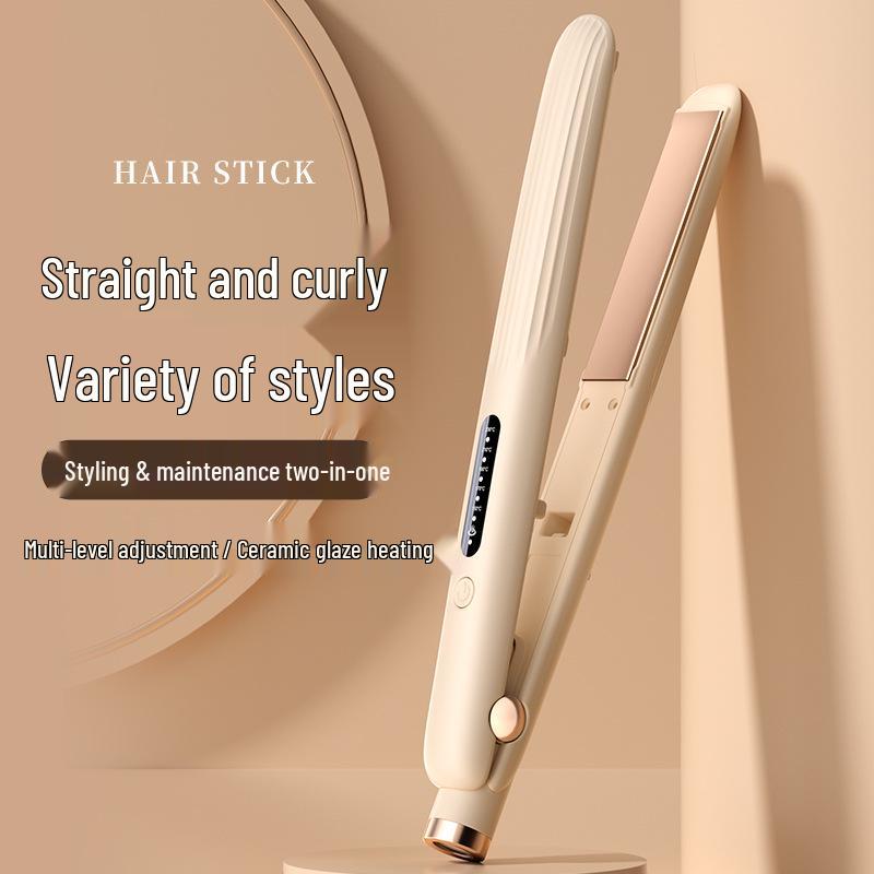 

2-in-1 Hair Straightener & Curler for Home and Salon Use Off-white
