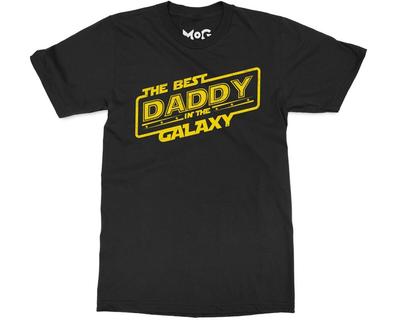 Father’s Day Best Daddy In the Galaxy T-shirt Funny Gift Tee for New Dad Husband