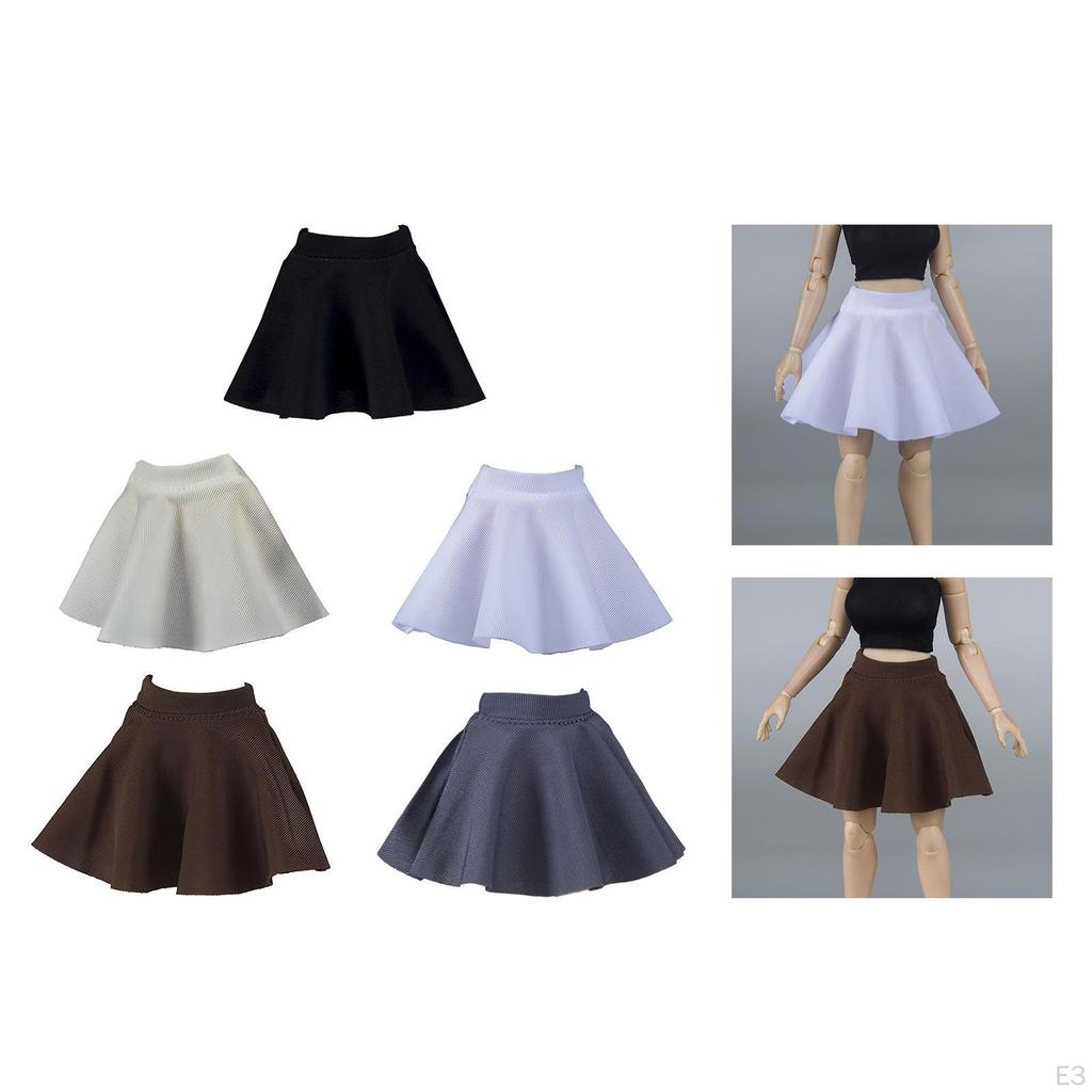 1/12 Action Figure Clothes Dress Up Skirt Fashion Miniature Clothing Doll Costume for 6" Female